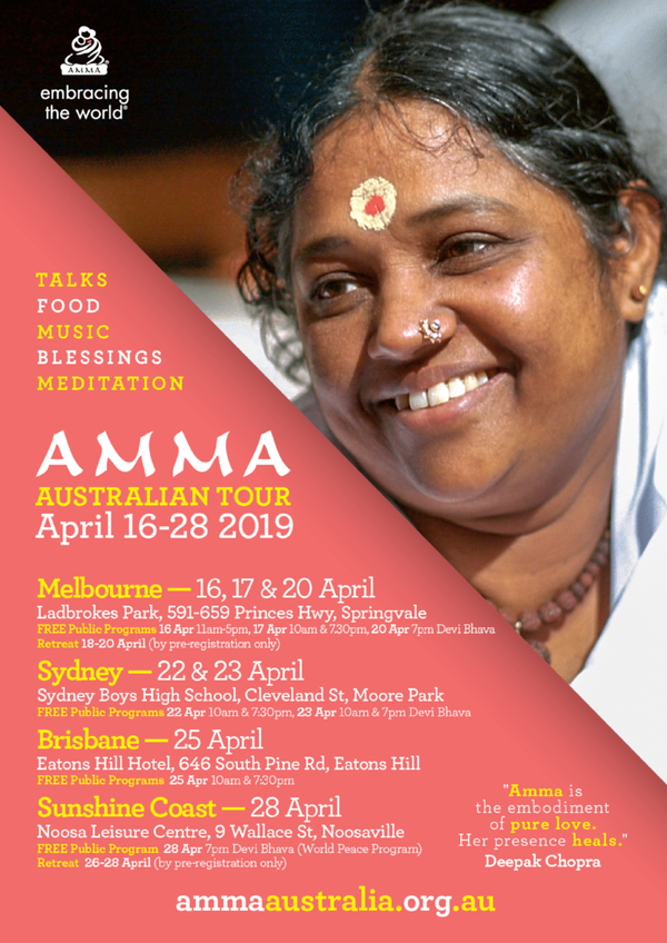 AMMA's Australian Tour 2019 - Amma New Zealand