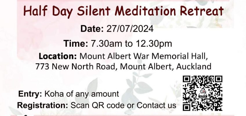 Silent Meditation Retreat – Saturday 27th July 2024